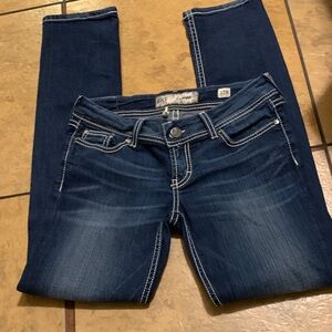 BKE Women's Dark Indigo Skinny Jeans